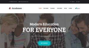 Academee - mẫu website trung tâm ngoại ngữ tiếng Anh