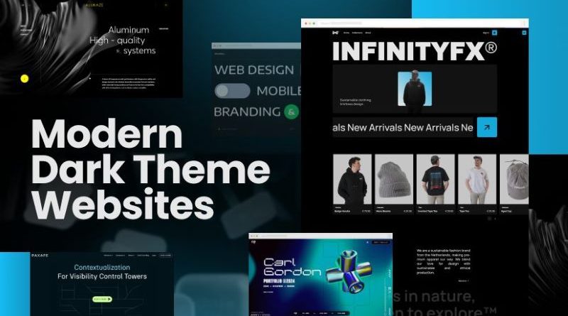 thiết kế web với chế độ nền tối