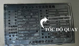 Tốc độ quay của máy phát