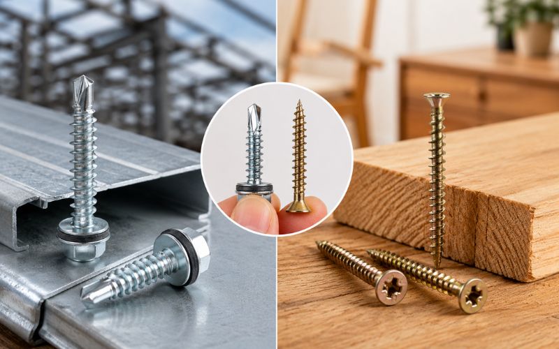 Dùng vít bắn sắt hay vít bắn gỗ